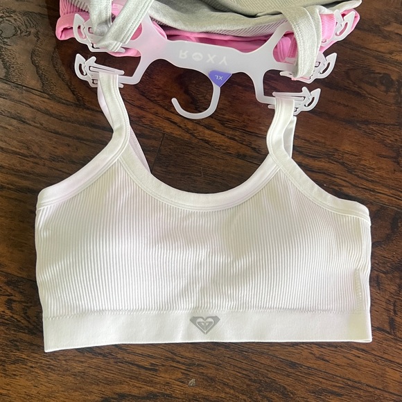 Roxy 3 piece ribbed padded bralette set size XL New With Tags - Picture 3 of 6